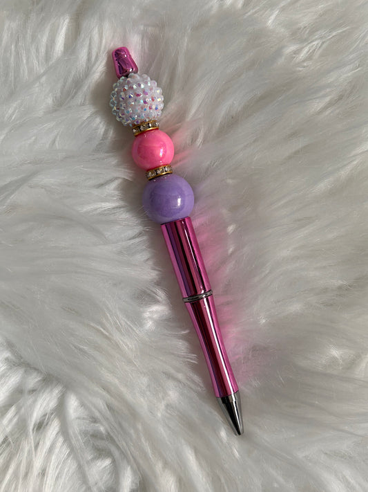 Pretty In Pink Beaded Pen