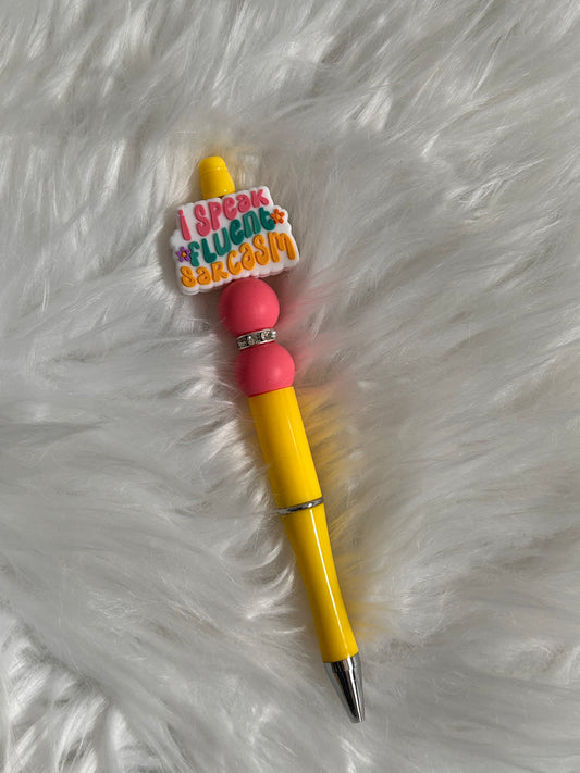 I Speak Fluent Sarcasm Beaded Pen