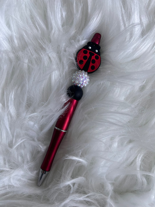 Ladybug Beaded Pen