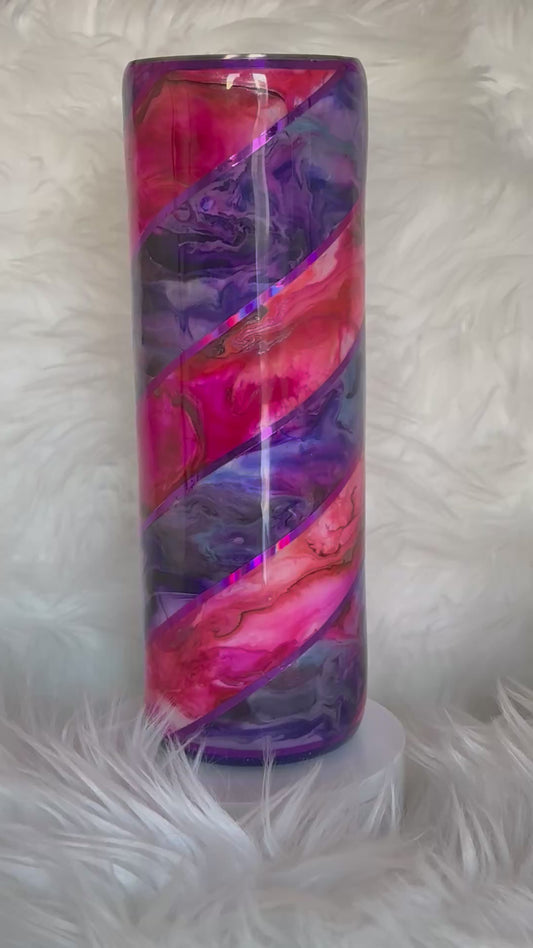 #5 - 30oz Twisted Marble (pink & purple)